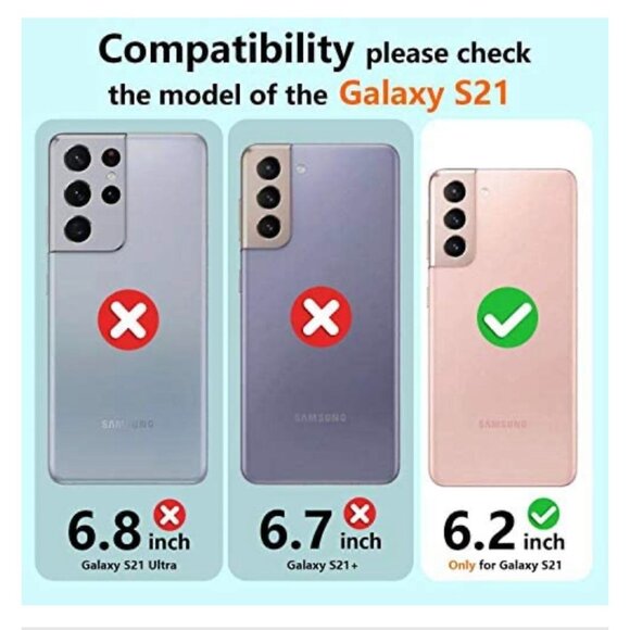 LK - Case for Samsung Galaxy S21 (2021) - 6.2 inches - Clear / Black - Picture 7 of 9